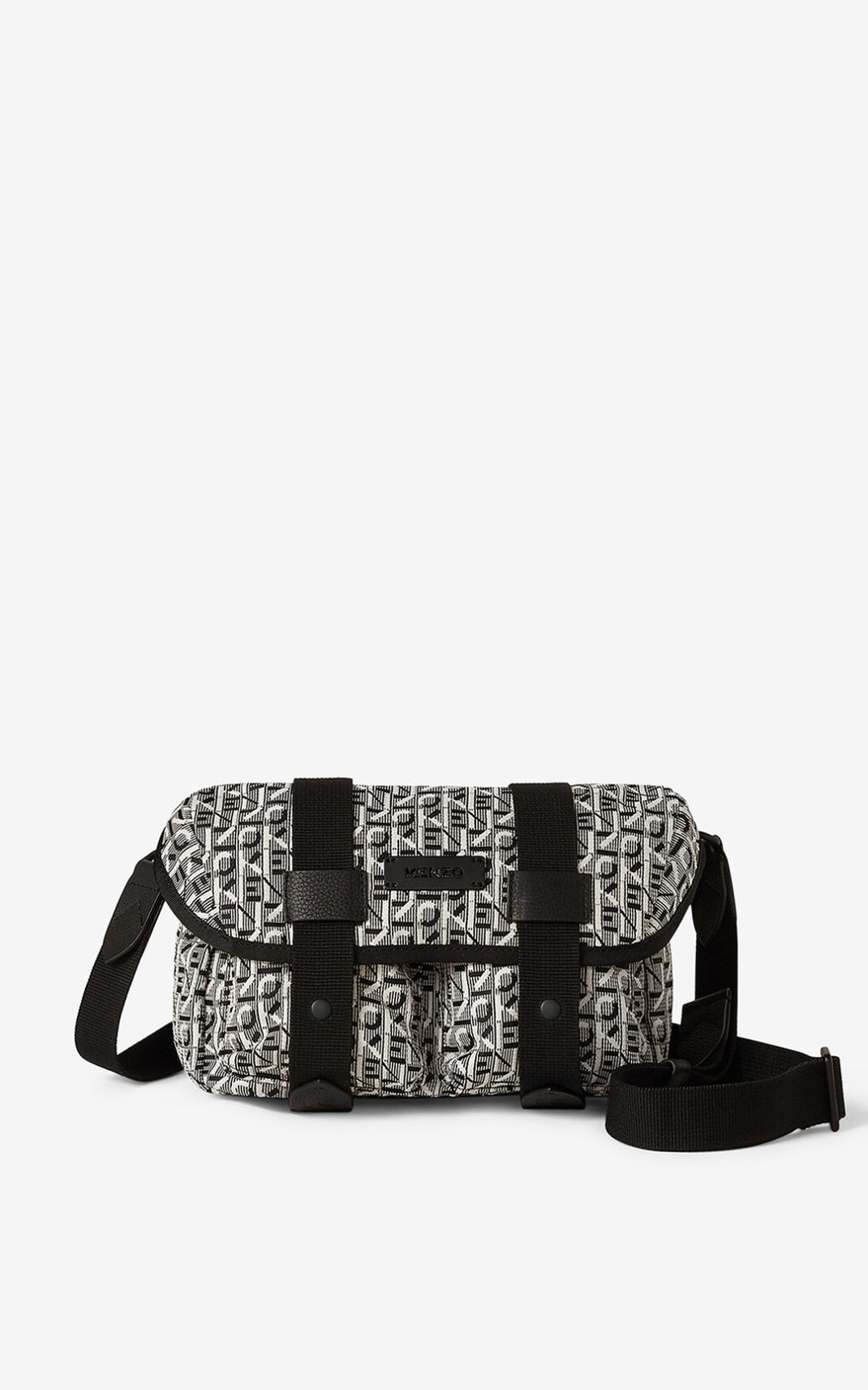 Kenzo Courier jacquard Bæltetaske Dame - Grå DK-143072